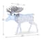 50" Glitter Moose Decoration, White Twinkling LED Lights